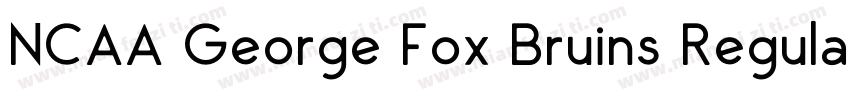 NCAA George Fox Bruins Regular字体转换